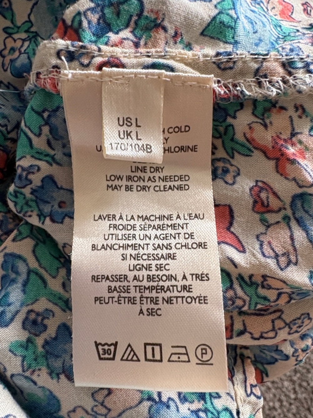 Free People Molly Jo Midi Dress Smocked Blossom Combo Blue Bohemian Size L - Picture 10 of 13
